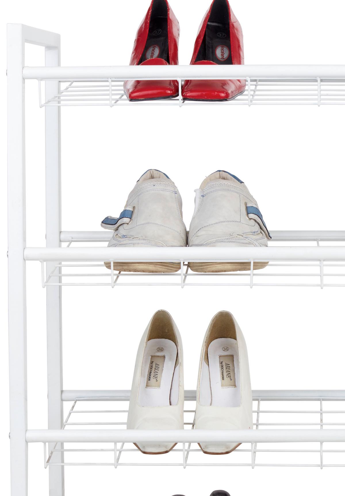REGÁL NA BOTY ROM - bílá, Moderní, kov (80/83/30cm)