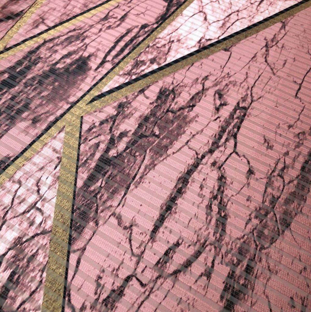 Flächenvorhang Signum - Rosa, Natur, Textil (60/245cm)