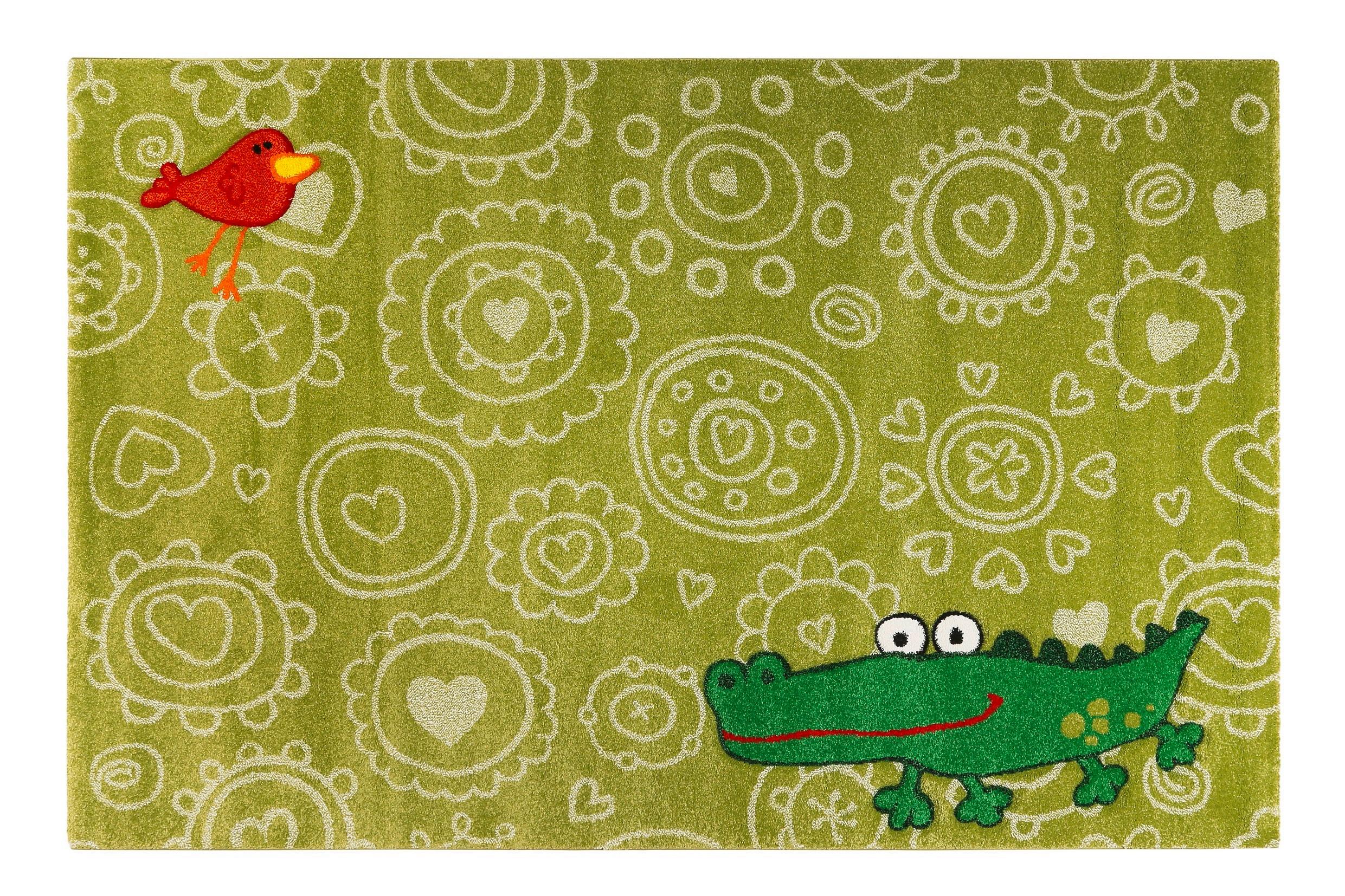 Kinderteppich Crocodile - Grün, Trend, Textil (80/150cm) - Sigikid