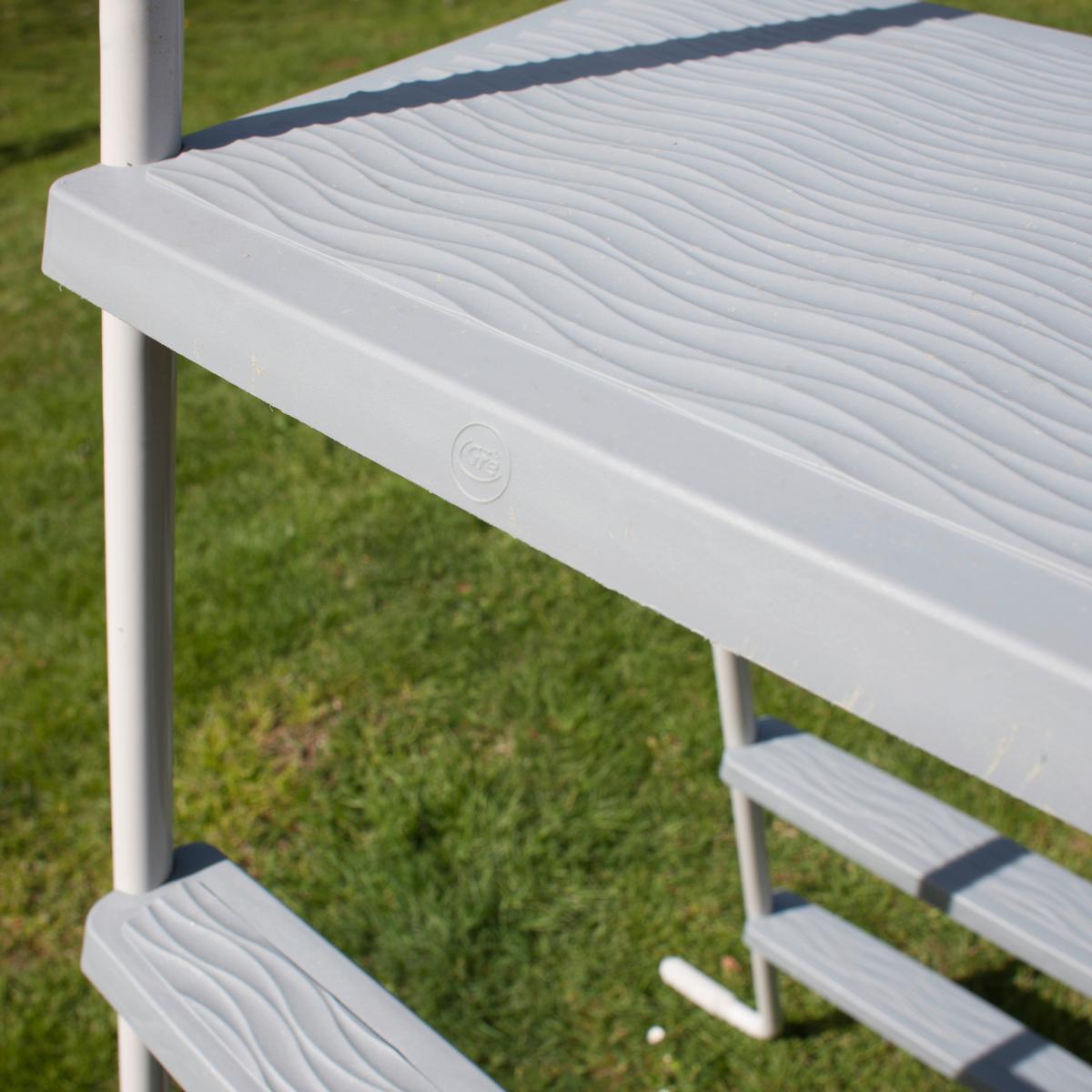 Poolleiter Leiter - Weiß, KONVENTIONELL, Metall (134cm) - Gre