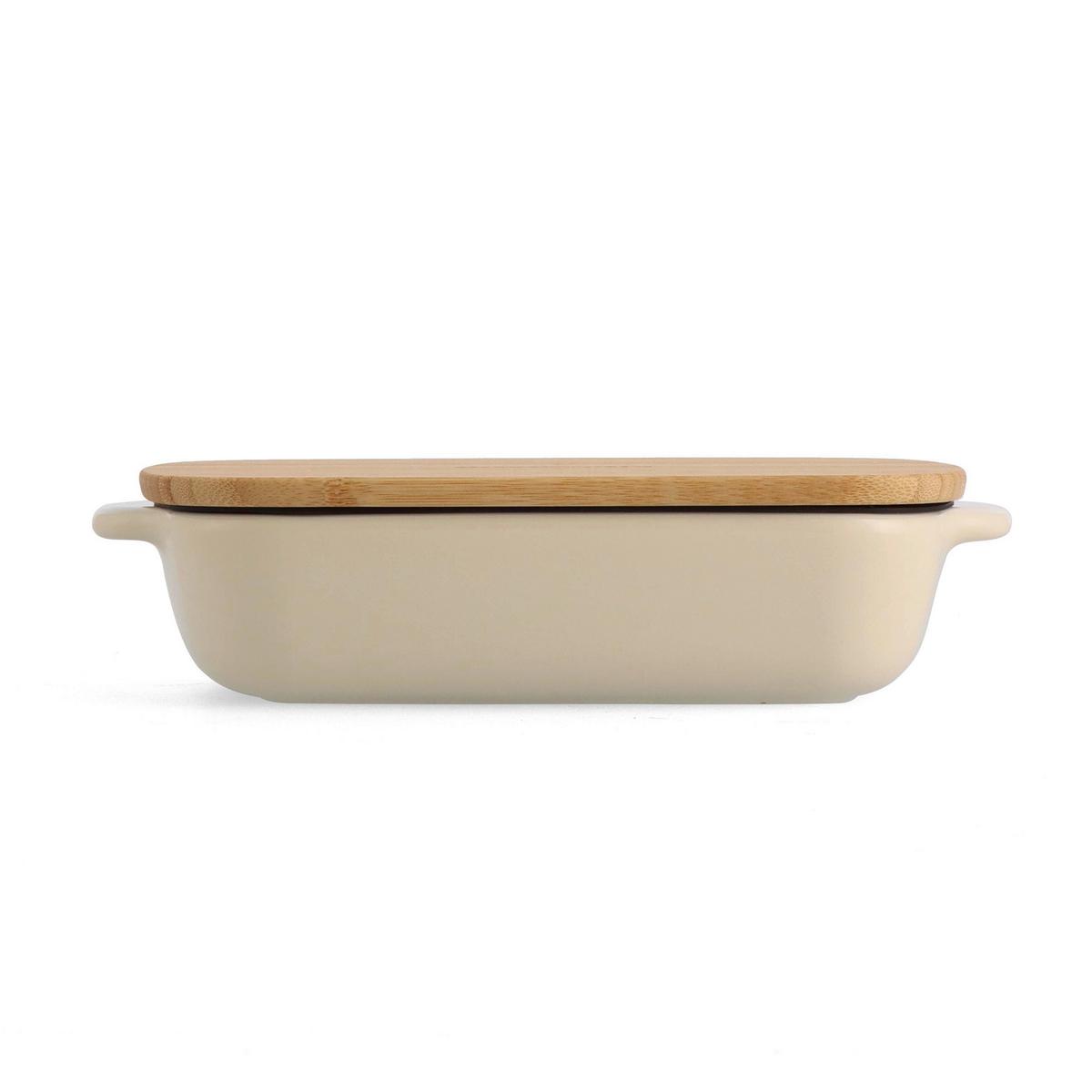 Auflaufform Stoneware Creme/weiß B: 15 Cm - Creme/Weiß, Basics, Naturmaterialien/Keramik (15cm) - Kitchenaid