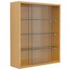 Hängevitrine Drivalo Eiche Dekor B: 50 Cm - Honigeiche/Transparent, Design, Glas/Holzwerkstoff (50/60/15cm) - MID.YOU