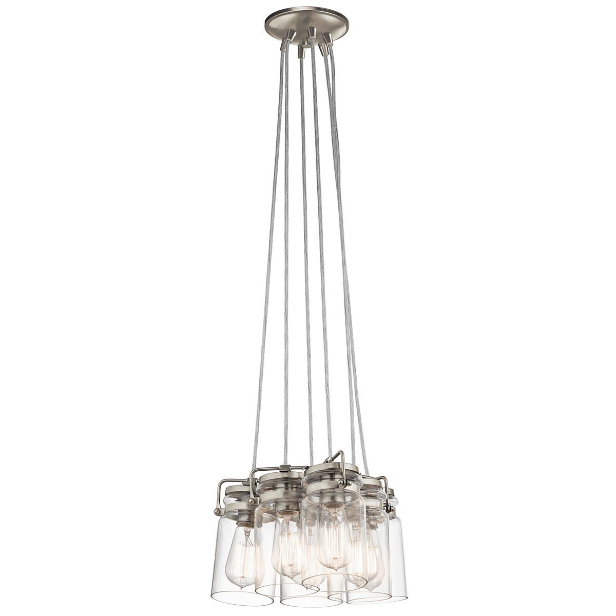 Hängeleuchte H: 25,3 Cm 6-Flammig - Nickelfarben, LIFESTYLE, Glas/Metall (30.5/25.6-287cm) - Elstead Lighting