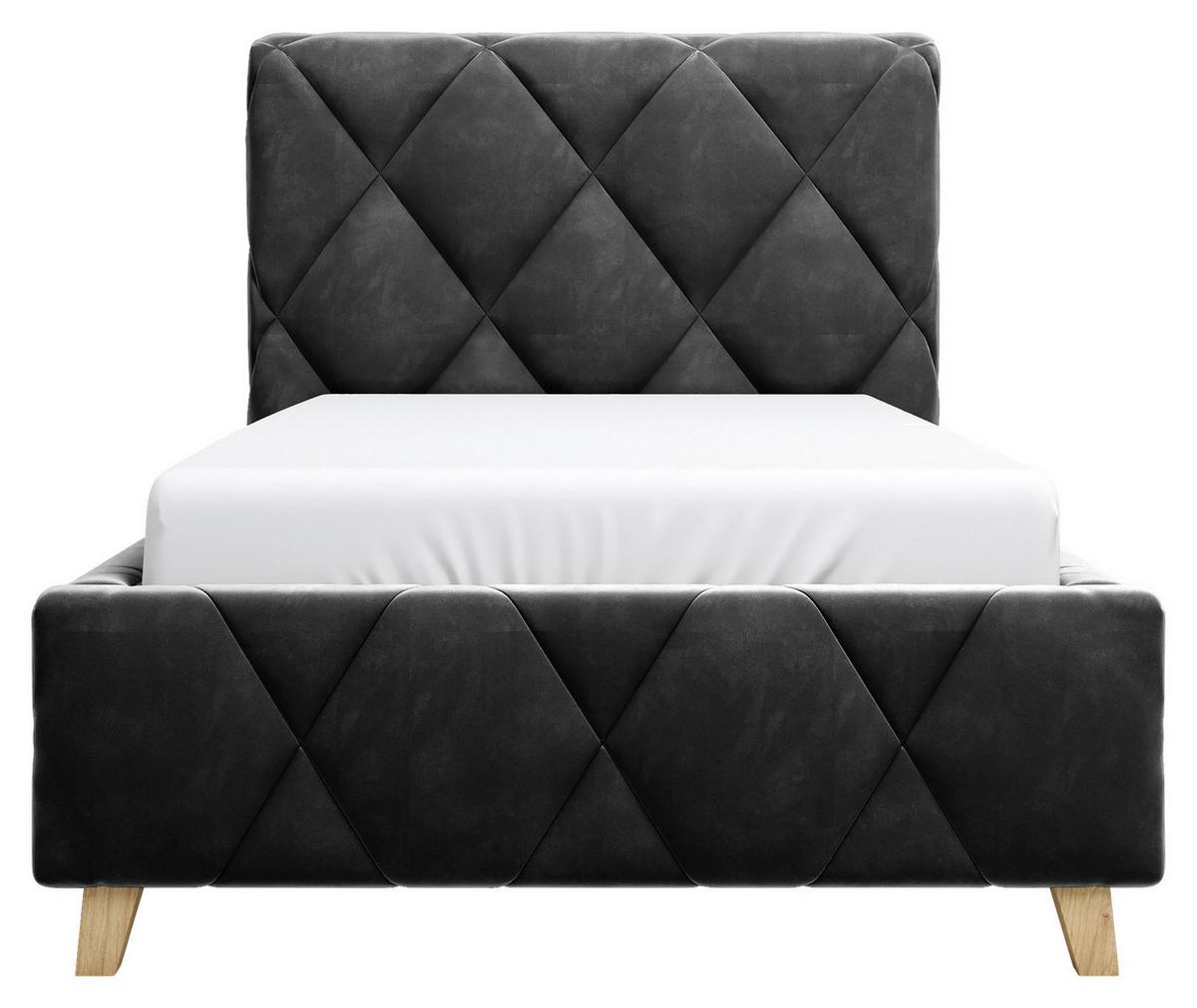Polsterbett Trivio 100x200 cm Anthrazit - Anthrazit, MODERN, Holz/Holzwerkstoff (100/200cm) - MID.YOU
