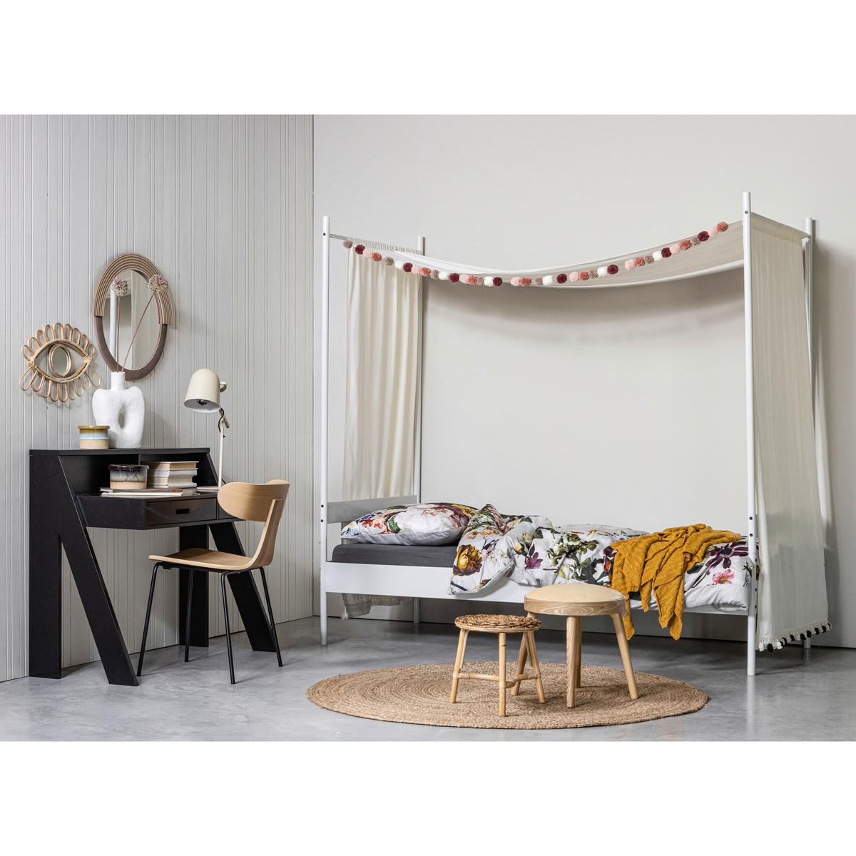 STUHL-SET Form Naturfarben B: 50cm - Schwarz/Naturfarben, MODERN, Holz/Metall (50/78/52cm) - Livetastic