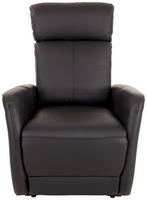 Eleganter Lederlook Schwarzer Fernsehsessel in Lederoptik