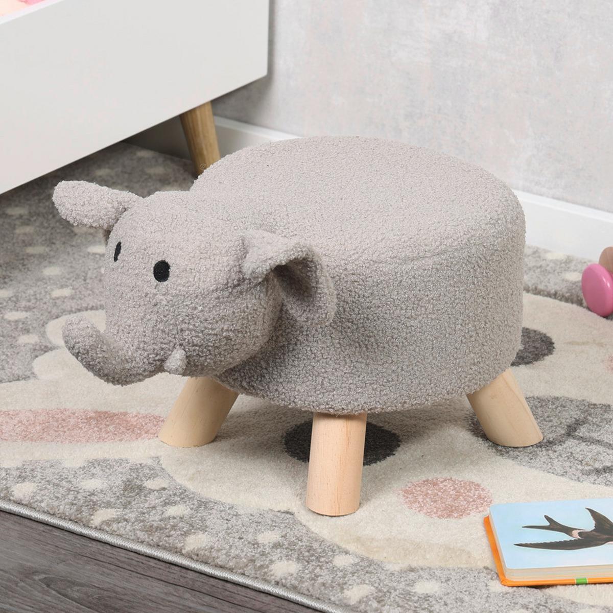 Kinderhocker Hellgrau B: 47 Cm - Hellgrau/Kieferfarben, Basics, Textil (47/25/25cm) - Kesper