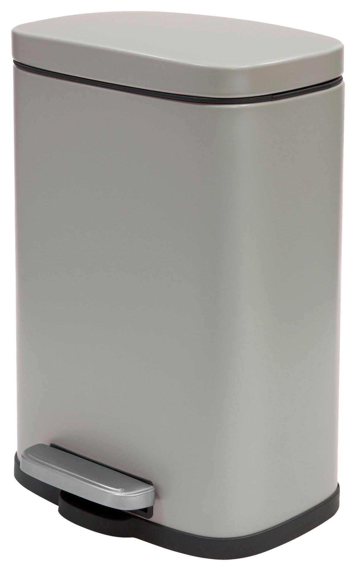 Treteimer Akira 12l Taupe Metall Lbh: 28x19,3x37,9 - Taupe/Schwarz, Basics, Kunststoff/Metall (28/19,3/37,9cm) - Spirella