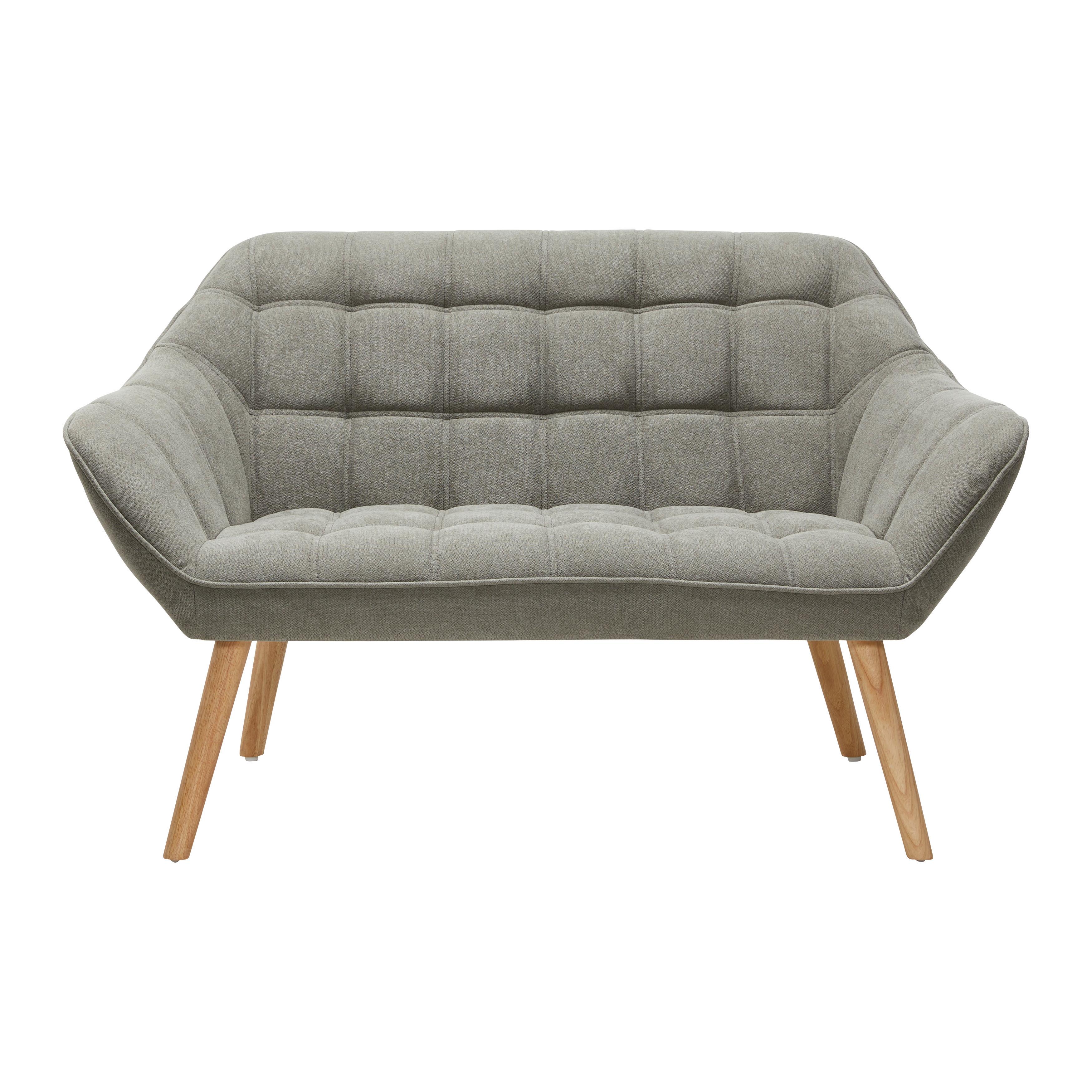 Dvoumístná pohovka Monique, šedá - šedá, Moderní, dřevo/textil (127/76/74,5cm) - Modern Living