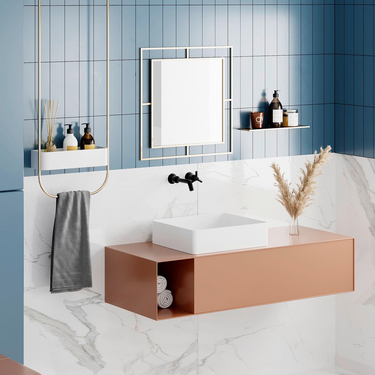 Wandspiegel Corner Mirror Goldfarben B: 58 Cm - Goldfarben, Design, Metall (58/58/2cm) - Livetastic