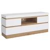 TV-Element Calabria Weiß/Eiche Dekor B: 160,8 cm - Eichefarben/Weiß, Trend, Holzwerkstoff (160,8/68/45cm)