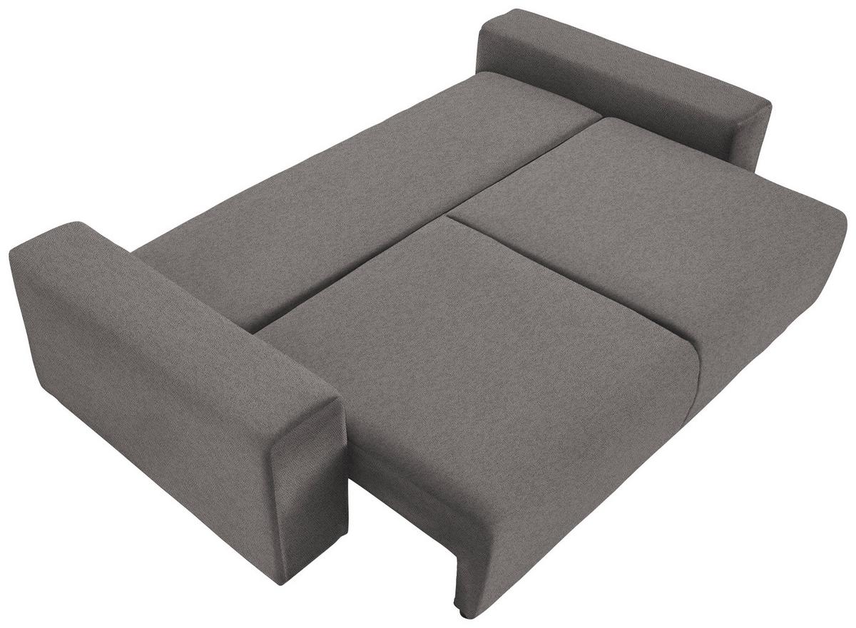 Schlafsofa Vouge Grau Bxhxt: 255x86x123 Cm - Buchefarben/Schwarz, KONVENTIONELL, Textil (255/86/123cm) - Livetastic