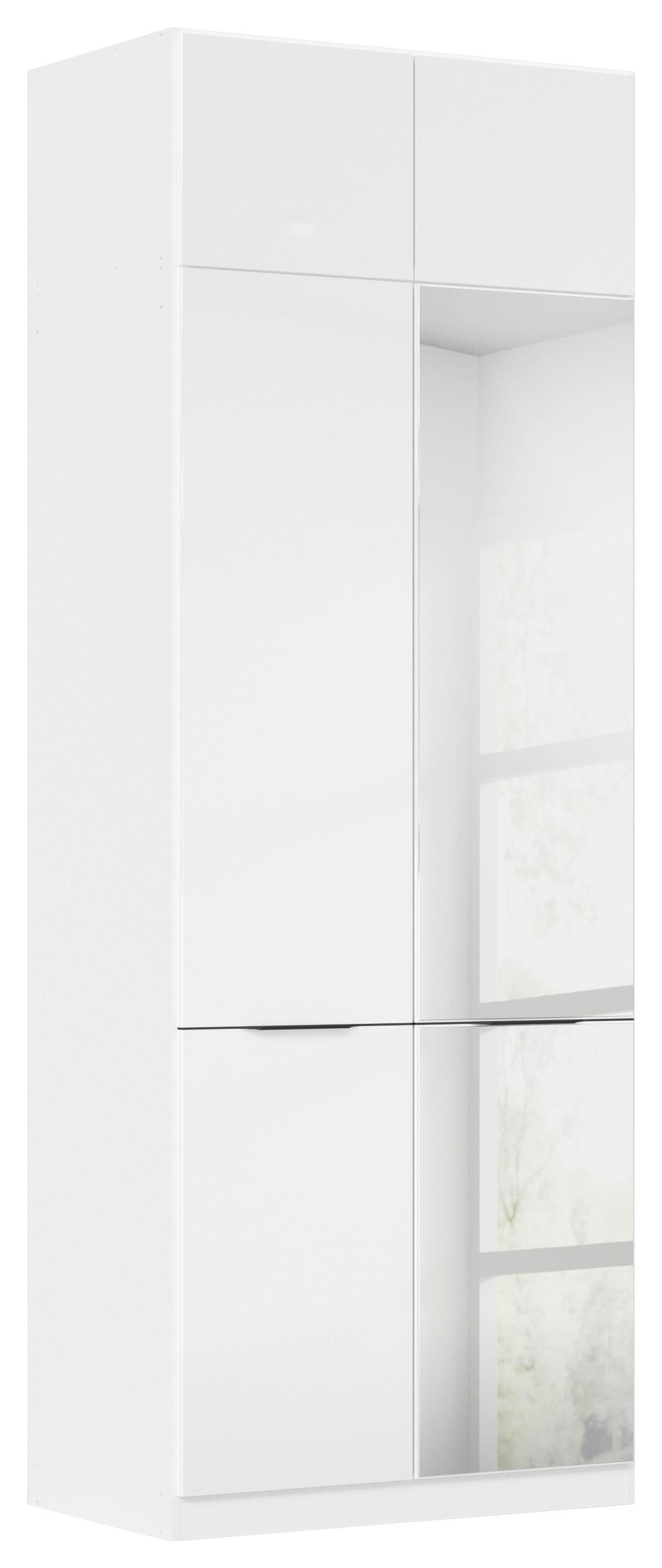 Aufsatzschrank Grifflos 91 Cm Max ,weiß Hochglanz - Weiß Hochglanz/Weiß, KONVENTIONELL, Holzwerkstoff (91/39/54cm) - James Wood