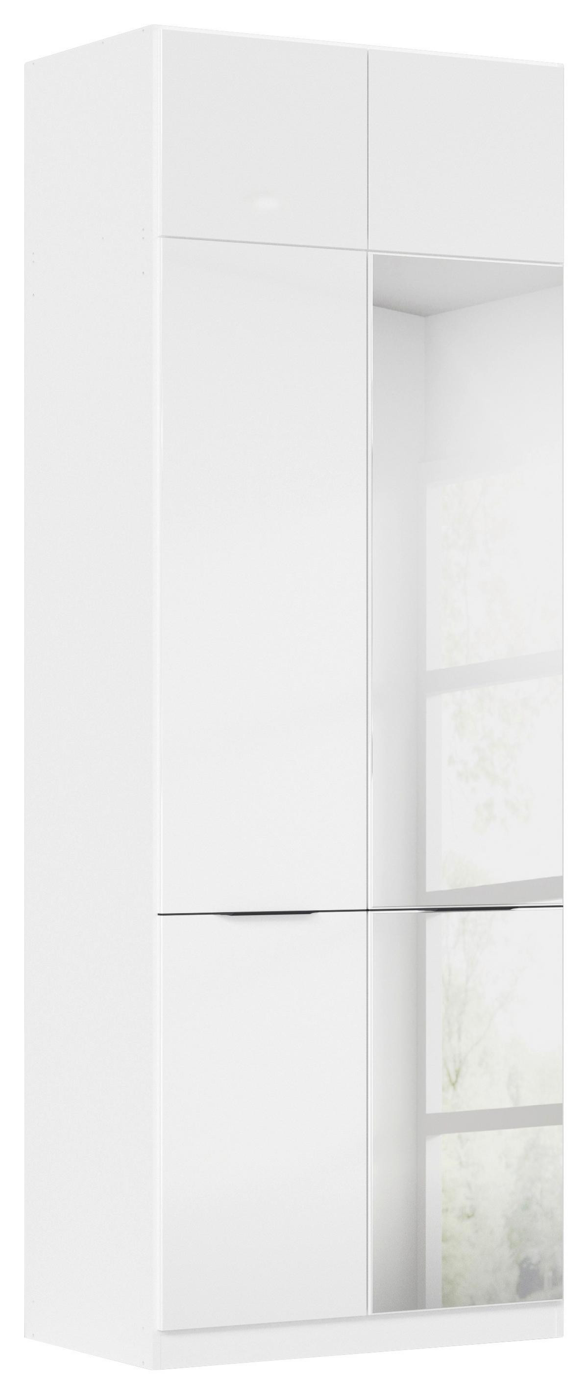 Aufsatzschrank Grifflos 91 Cm Max ,weiß Hochglanz - Weiß Hochglanz/Weiß, KONVENTIONELL, Holzwerkstoff (91/39/54cm) - James Wood