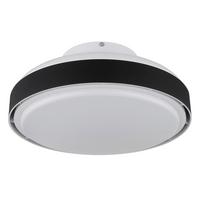 Deckenventilator Carney Opal Schwarz Weiß D: 45 cm - Opal/Schwarz, Basics, Kunststoff (45/20cm) - Globo
