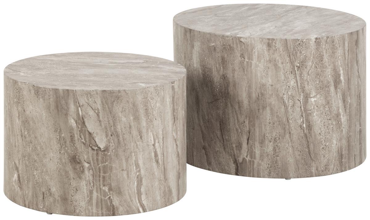 Couchtischset Dice Grau, 58 Cm - Grau, Design, Holzwerkstoff (58/58/40cm) - MID.YOU