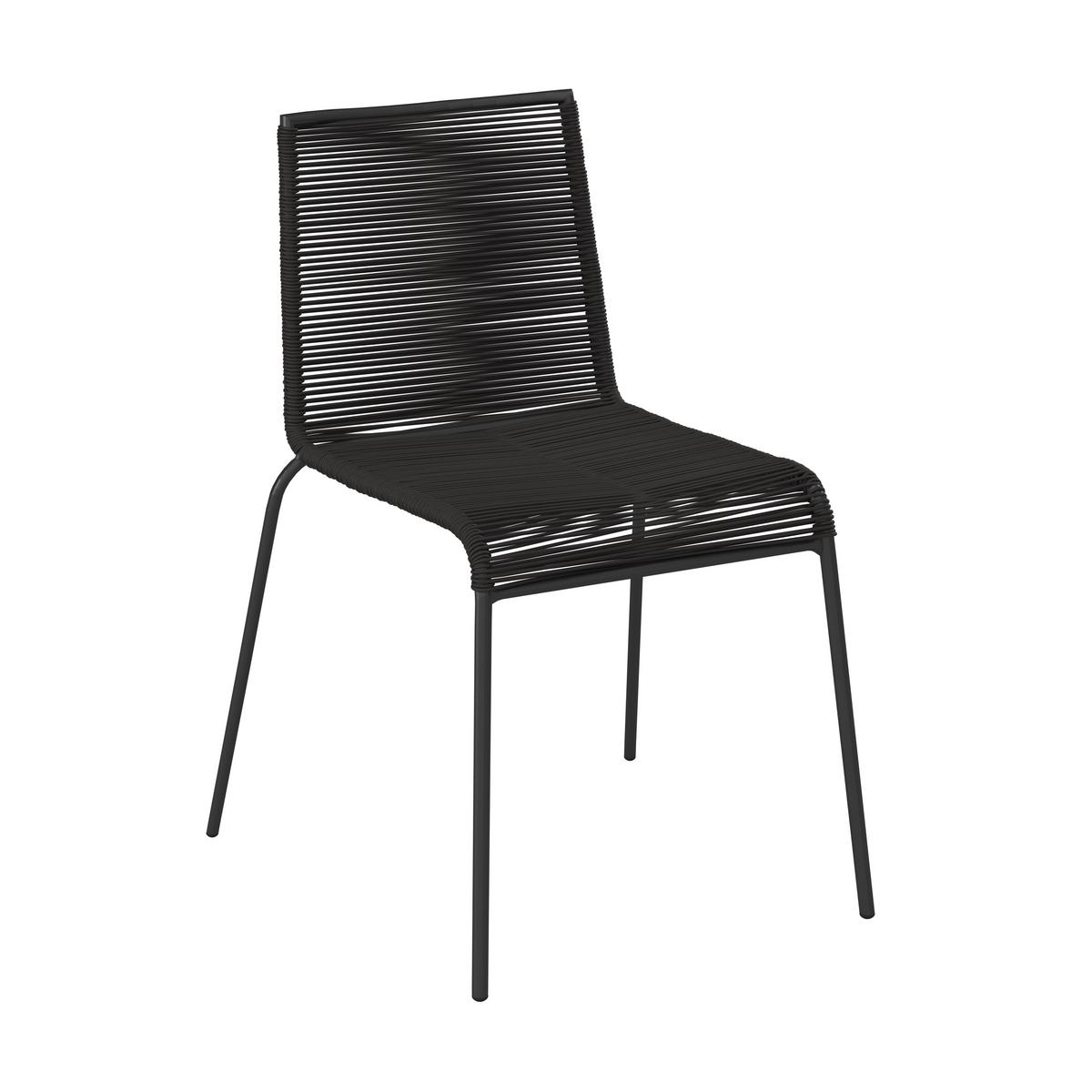 SÚPRAVA ZÁHRADNÉHO NÁBYTKU SUNA - čierna/farba tíku, Modern, kov/drevo - Bessagi Garden