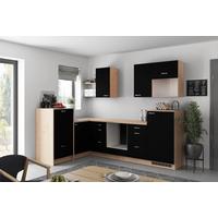 Eckküche Clean - Wildeiche/Schwarz, MODERN, Holzwerkstoff (178/280cm) - Express