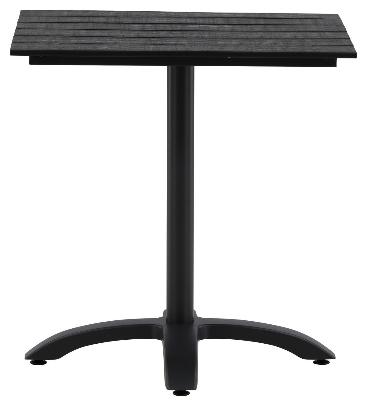 Gartentisch Colorado Aluminium L: 70cm - Schwarz, KONVENTIONELL, Kunststoff/Metall (70/74/70cm) - Gardenson