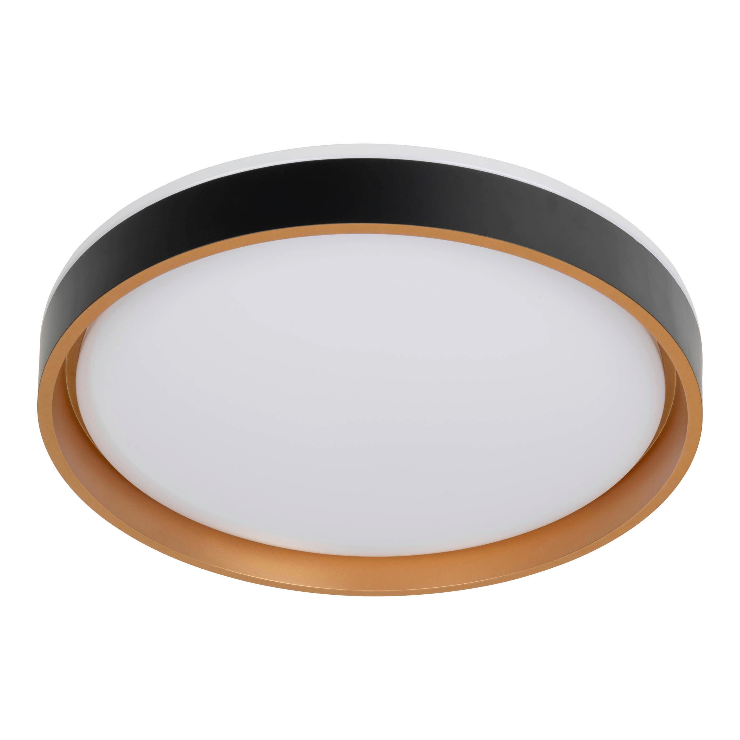 Led-deckenleuchte 3-Fach-Dimmbar - Schwarz, Design, Kunststoff/Metall (39/8cm) - Näve