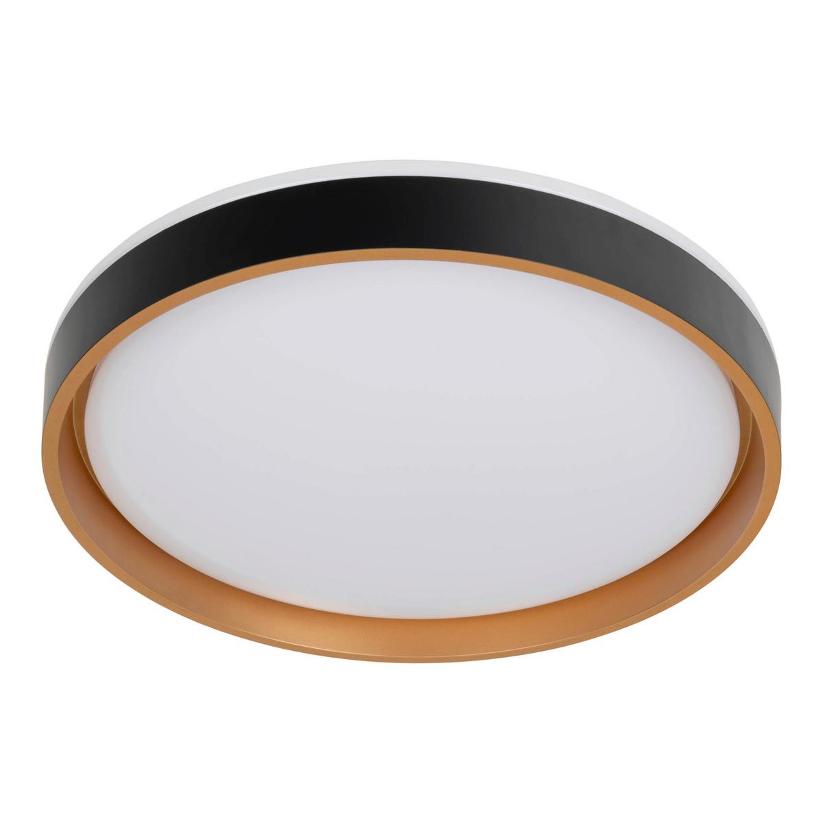 Led-deckenleuchte 3-Fach-Dimmbar - Schwarz, Design, Kunststoff/Metall (39/8cm) - Näve