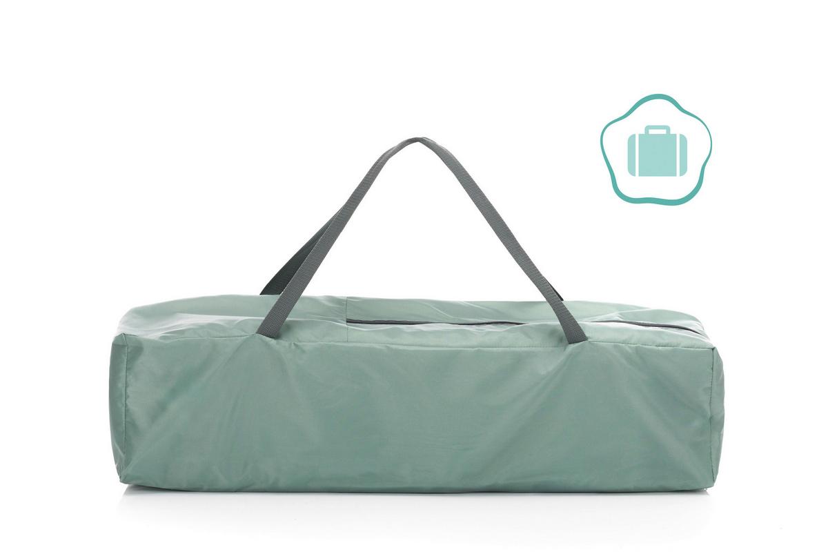 Reisebett Nizza - Salbeigrün, LIFESTYLE, Textil/Metall (120/60cm) - Fillikid