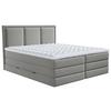 Boxspringbett Swing Taupe H2xh3 200x200 cm - Taupe, Design, Holzwerkstoff/Textil (200/200cm) - MID.YOU