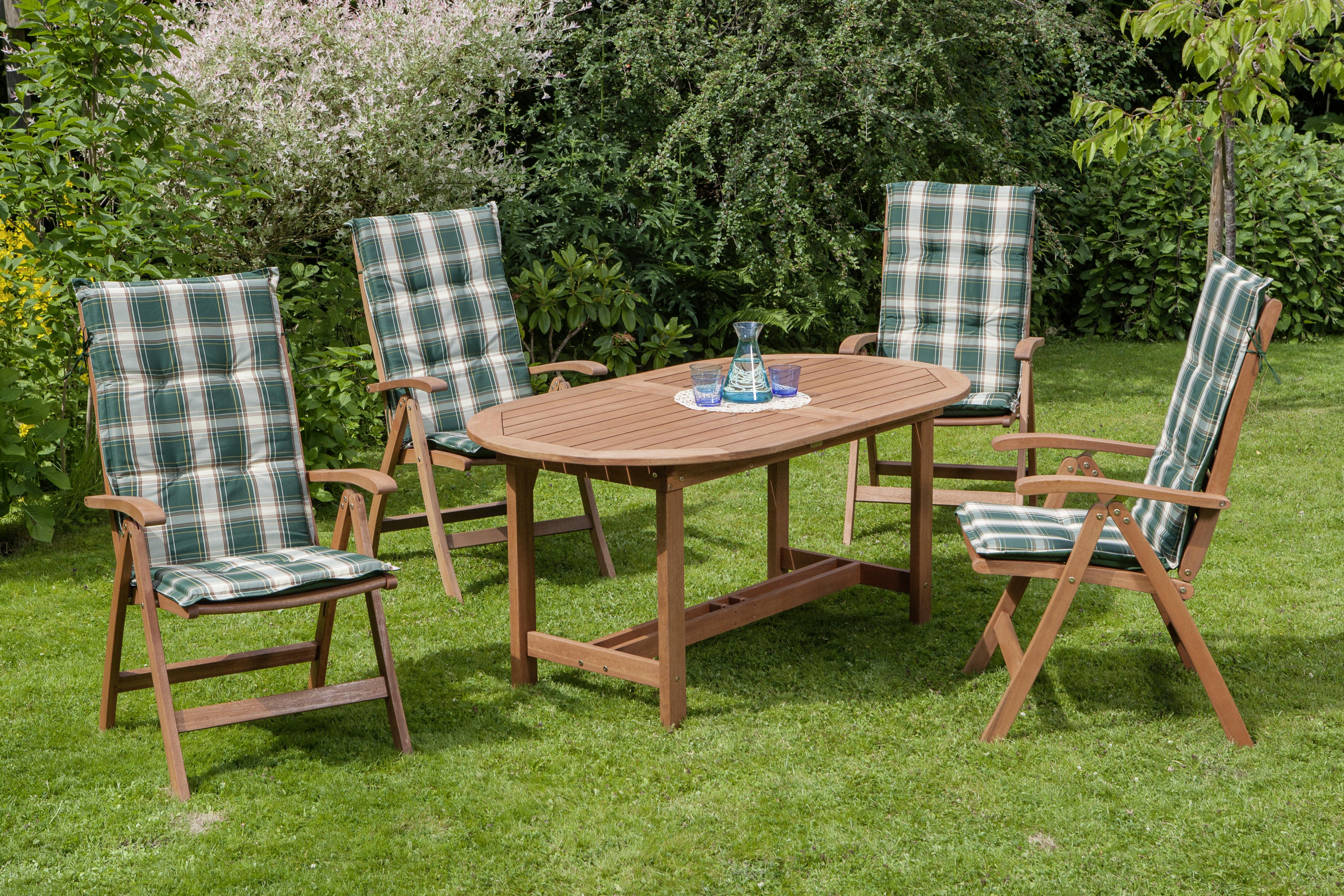 Gartenset aus Eukalyptusholz