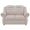2-sitzer-sofa Boston Hellgrau Lederlook - Hellgrau/Schwarz, KONVENTIONELL, Textil (145/102/101cm) - Livetastic