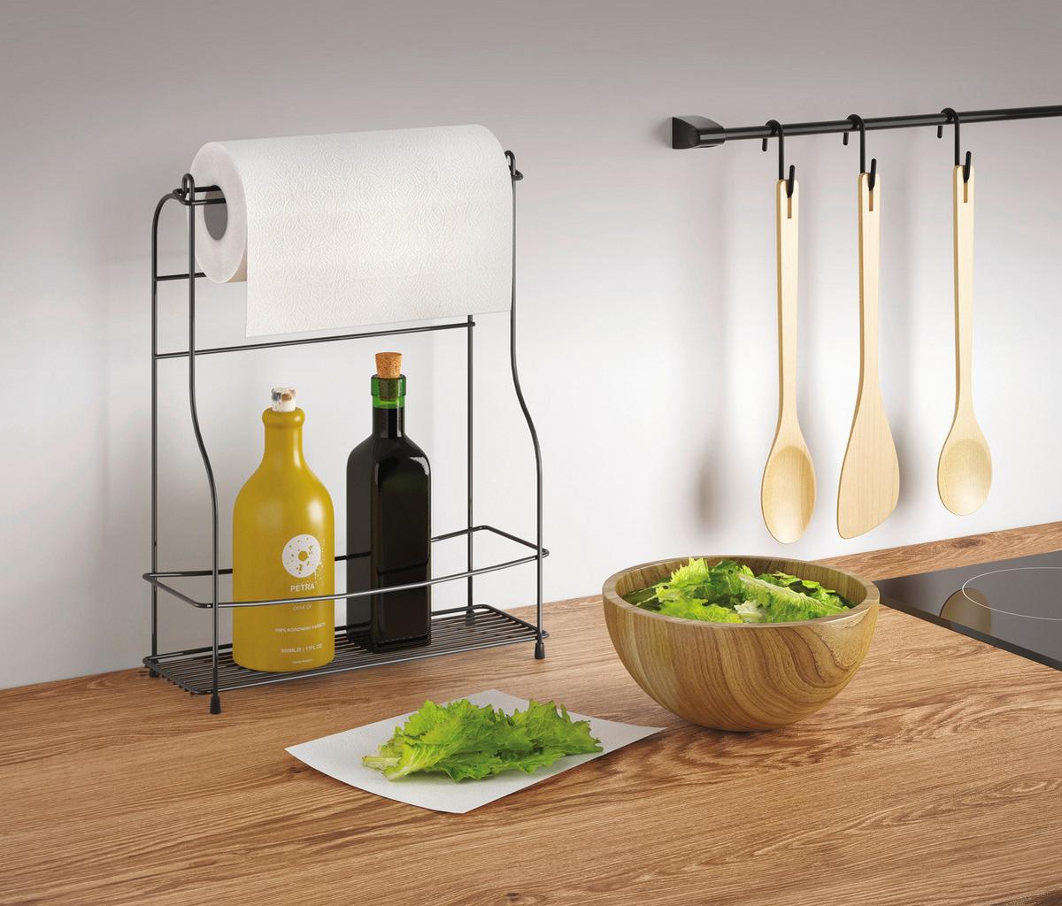 Papírtörlő Tartó Polc - fém (42/33/12cm)