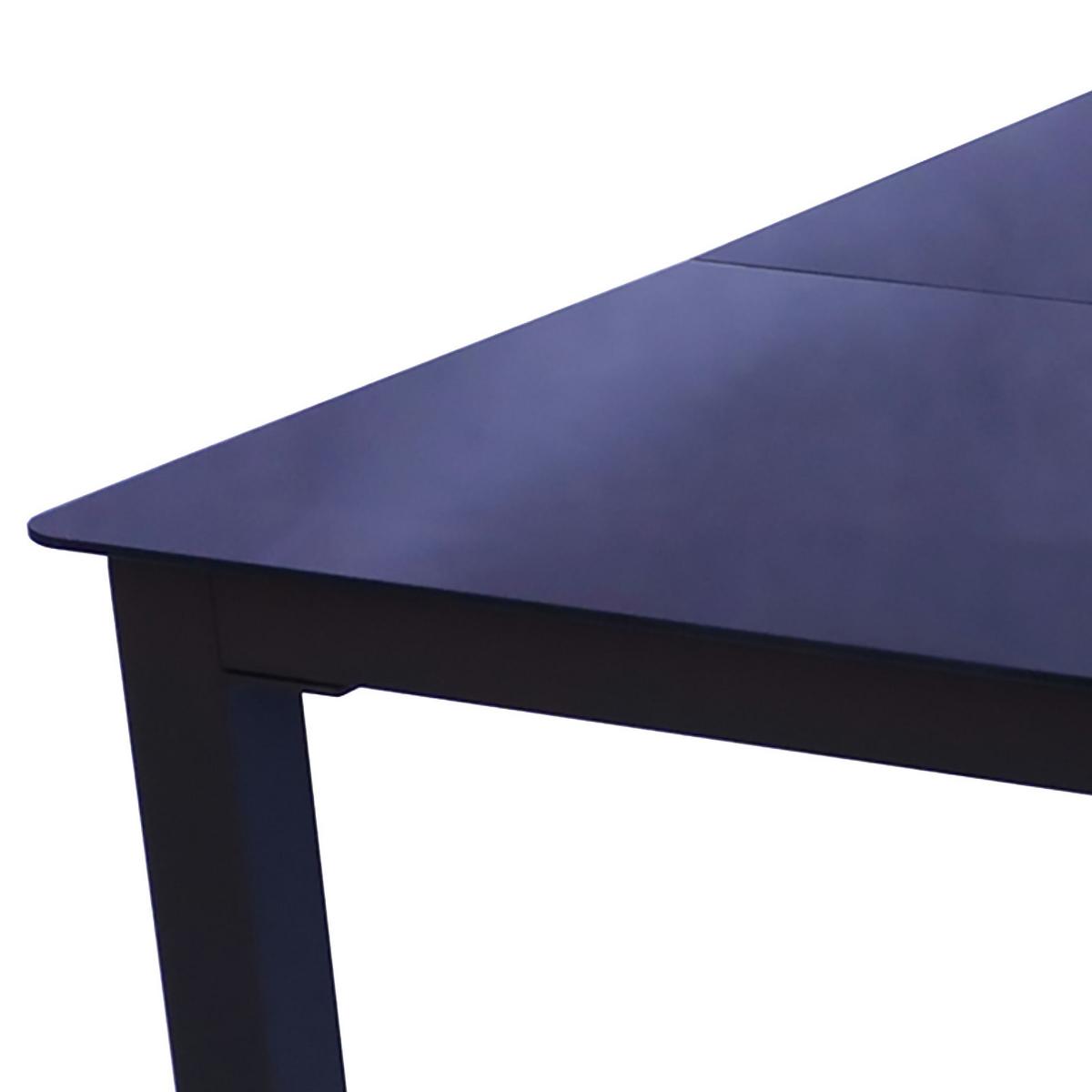 Kerti Asztal Gartentisch Aus Alu - fekete, Basics, üveg/fém (190/80/73cm) - Gardenson