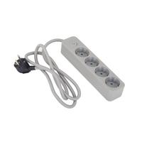 Steckdosenleiste Nia - Grau, KONVENTIONELL, Kunststoff/Metall (22,2/5,2/4cm) - Ondega