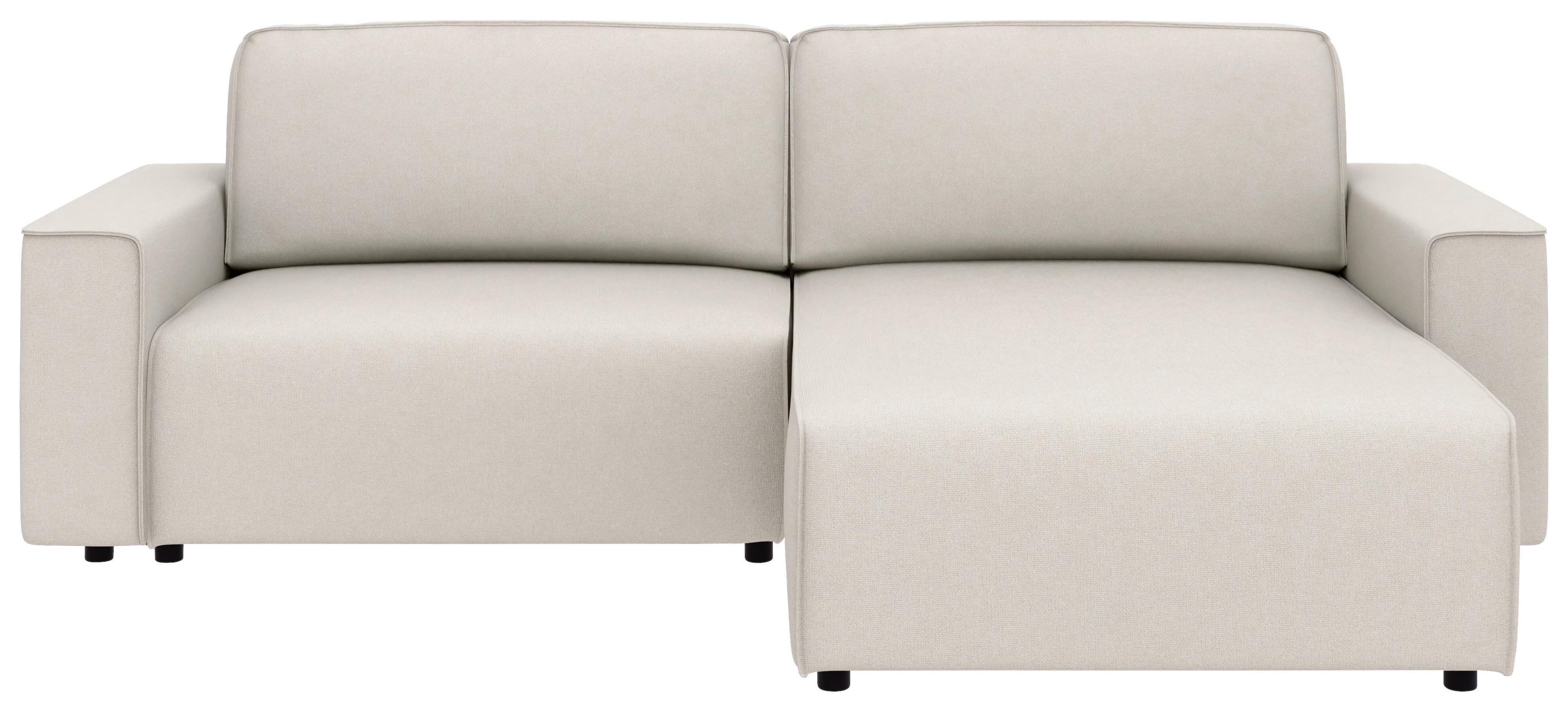 Ecksofa Chance Sandfarben S: 265x164 cm - Sandfarben/Schwarz, MODERN, Textil (265/164cm) - Trendmanufaktur