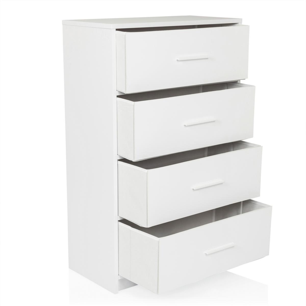 Kommode Estoria Weiß B: 58 cm - Weiß, KONVENTIONELL, Holzwerkstoff (58/91,5/30cm) - MID.YOU