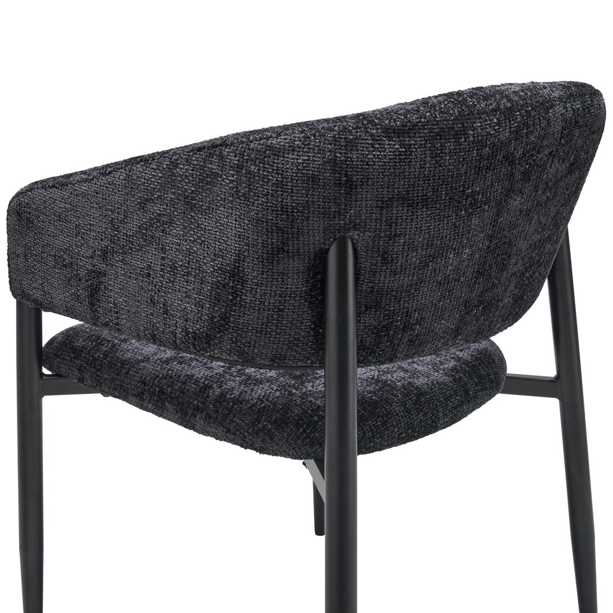 Armlehnstuhl-Set Juliana - Anthrazit/Schwarz, LIFESTYLE, Holz/Textil (50/82/59cm) - MID.YOU