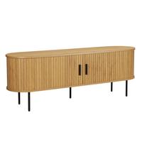 Lowboard Naturfarben B: 150cm - Schwarz/Naturfarben, Design, Holzwerkstoff (150/55/40cm) - Livetastic