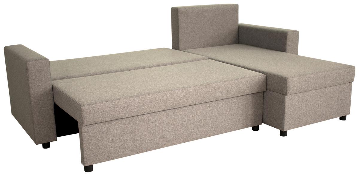 Rohová sedačka ZAP, oboustranná, cappuccino - černá/cappuccino, Moderní, dřevo/textil (226/148cm) - Based