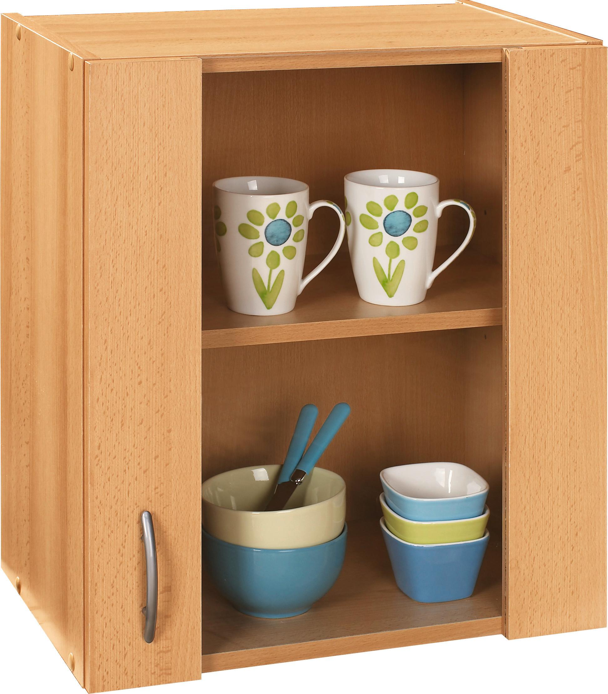 Horná Kuchynská Skrinka Nano Hg50 - sivá/farby buku, Moderný, kompozitné drevo/plast (50/54/32cm)