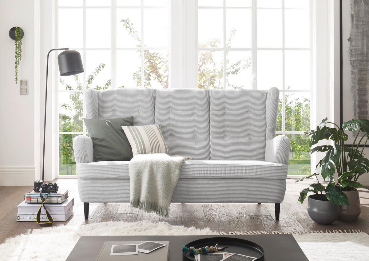 Kuchyňská pohovka OSKAR 5 - černá/světle šedá, Konvenční, dřevo/textil (176/103/98cm) - MID.YOU