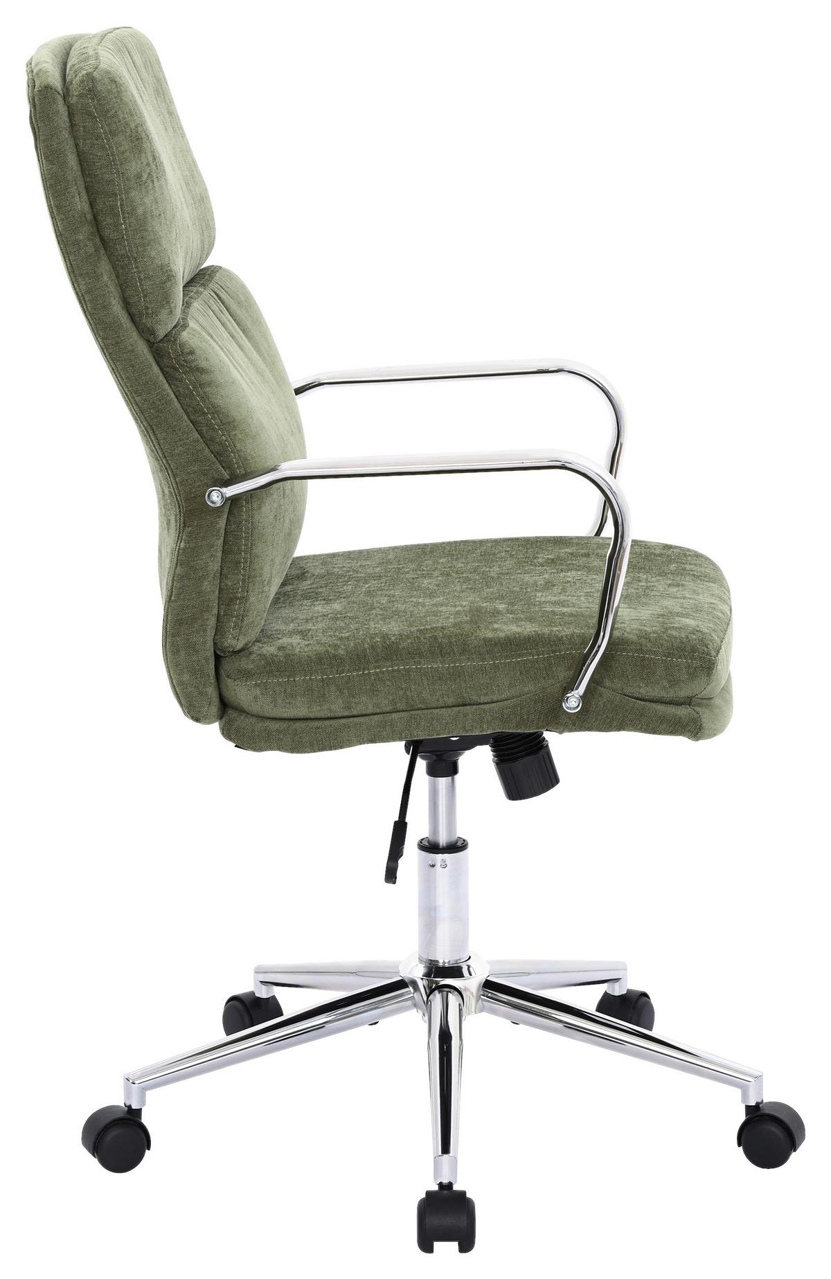 Drehstuhl Verona Grün B: 56 cm - Chromfarben/Grün, MODERN, Holz/Kunststoff (56/100-110/65,5cm) - Livetastic