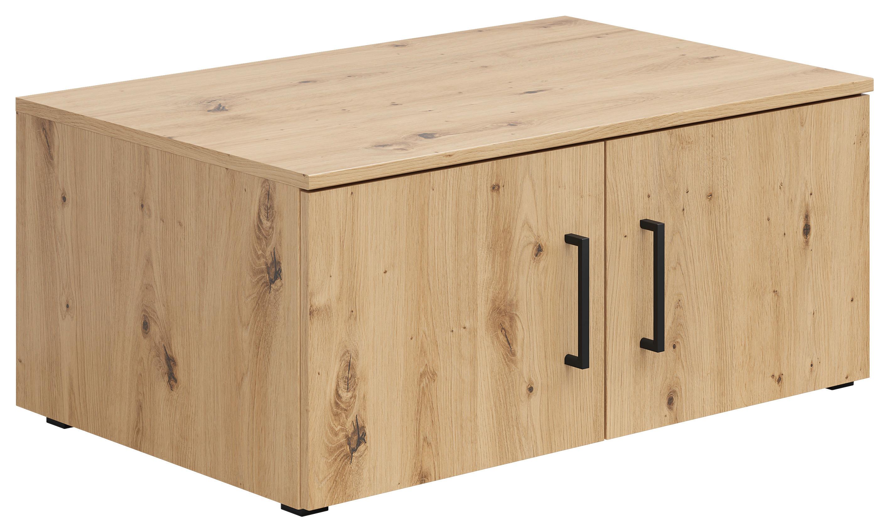 NADSTAVEC NA SKRIŇU MULTI CABINET 2 DOORS,S588-REG - čierna/dub artisan, Modern, kompozitné drevo/plast (80/35/52cm)