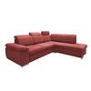 Ecksofa Vasto Rot S: 283x228 cm - Chromfarben/Rot, Design, Textil (283/228cm) - Livetastic