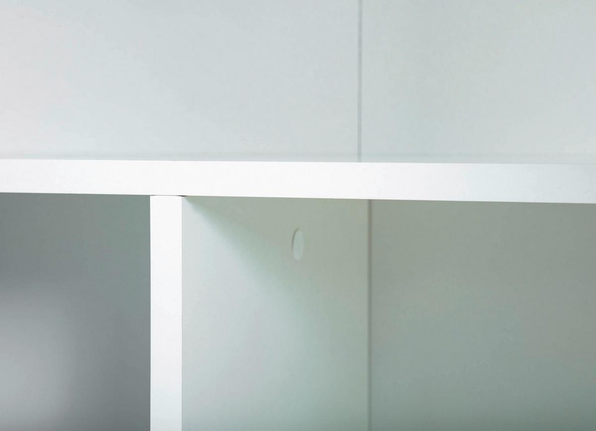Mehrzweckschrank Arcconati Hhs Weiss Holz Dekor BxH 34x189cm - Weiß, Basics, Holzwerkstoff (70/34/189cm) - MID.YOU