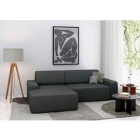 Ecksofa Wien Anthrazit S: 162x246 cm - Anthrazit/Schwarz, MODERN, Textil (162/246cm) - Trendmanufaktur