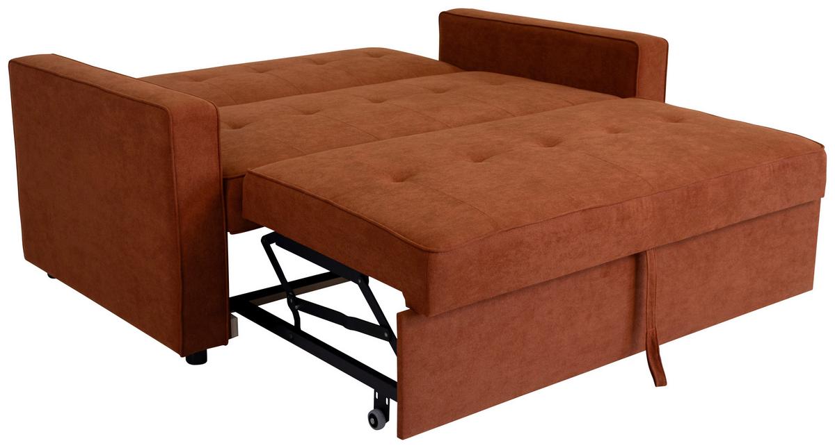 Schlafsofa Haze Terracotta B: 162 cm - Terracotta, Trend, Textil (162/90/89cm)