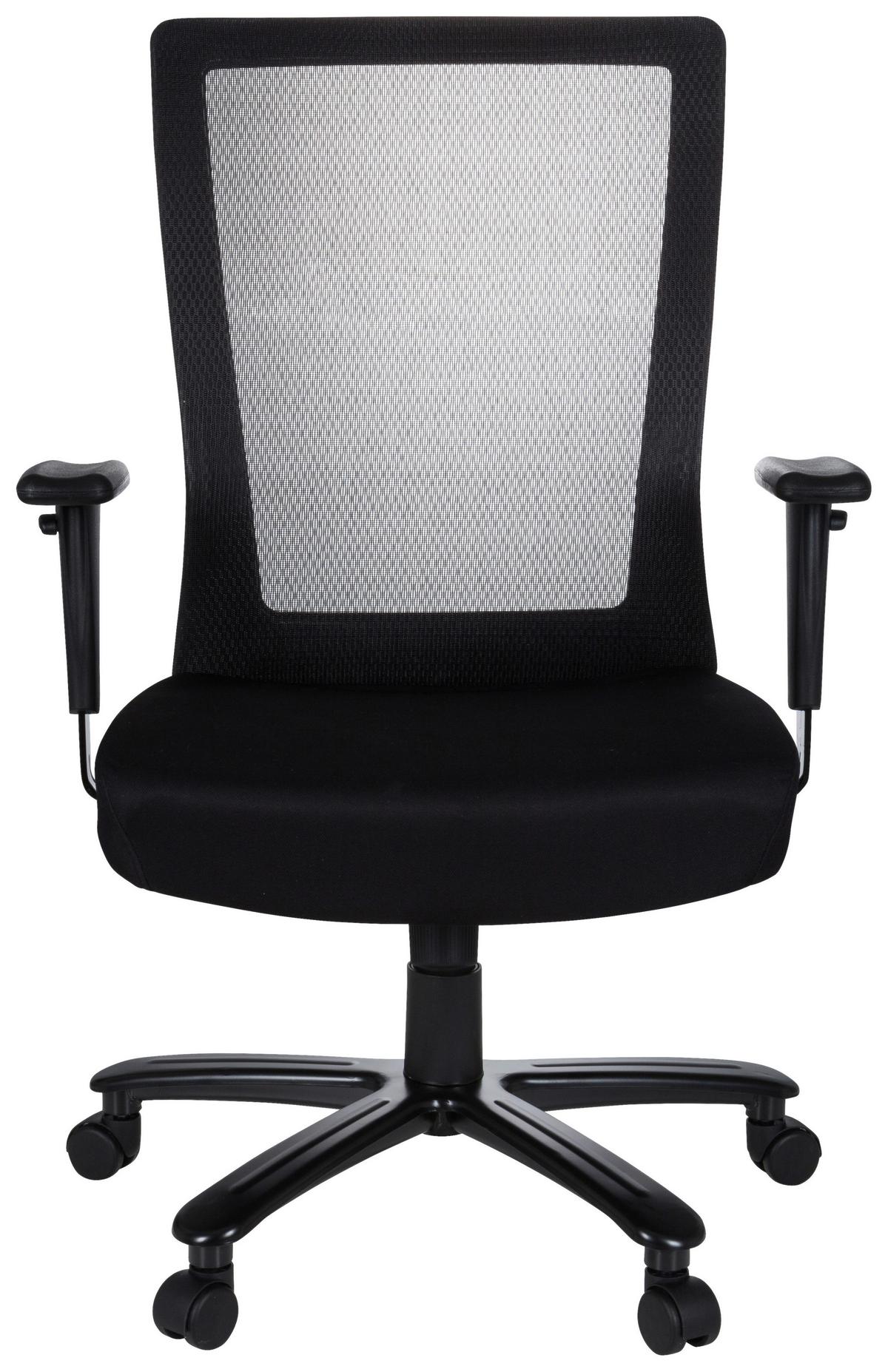 Drehstuhl XXL Extender - Chromfarben/Schwarz, MODERN, Kunststoff/Textil (72/120/65cm) - MID.YOU