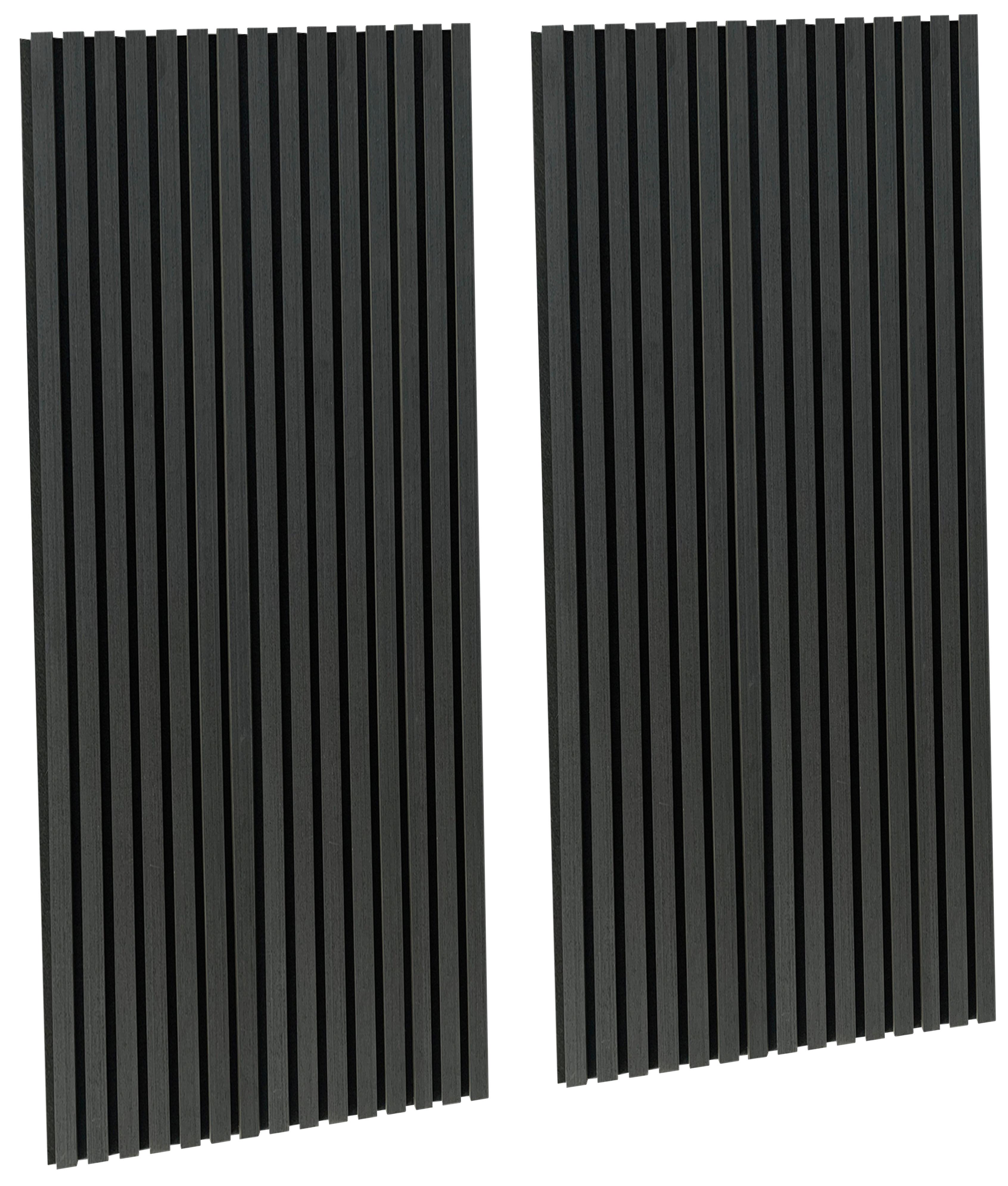 Akustikpaneel Black Oak - Eichefarben/Schwarz, Trend, Holz/Kunststoff (60/120cm) - Homezone