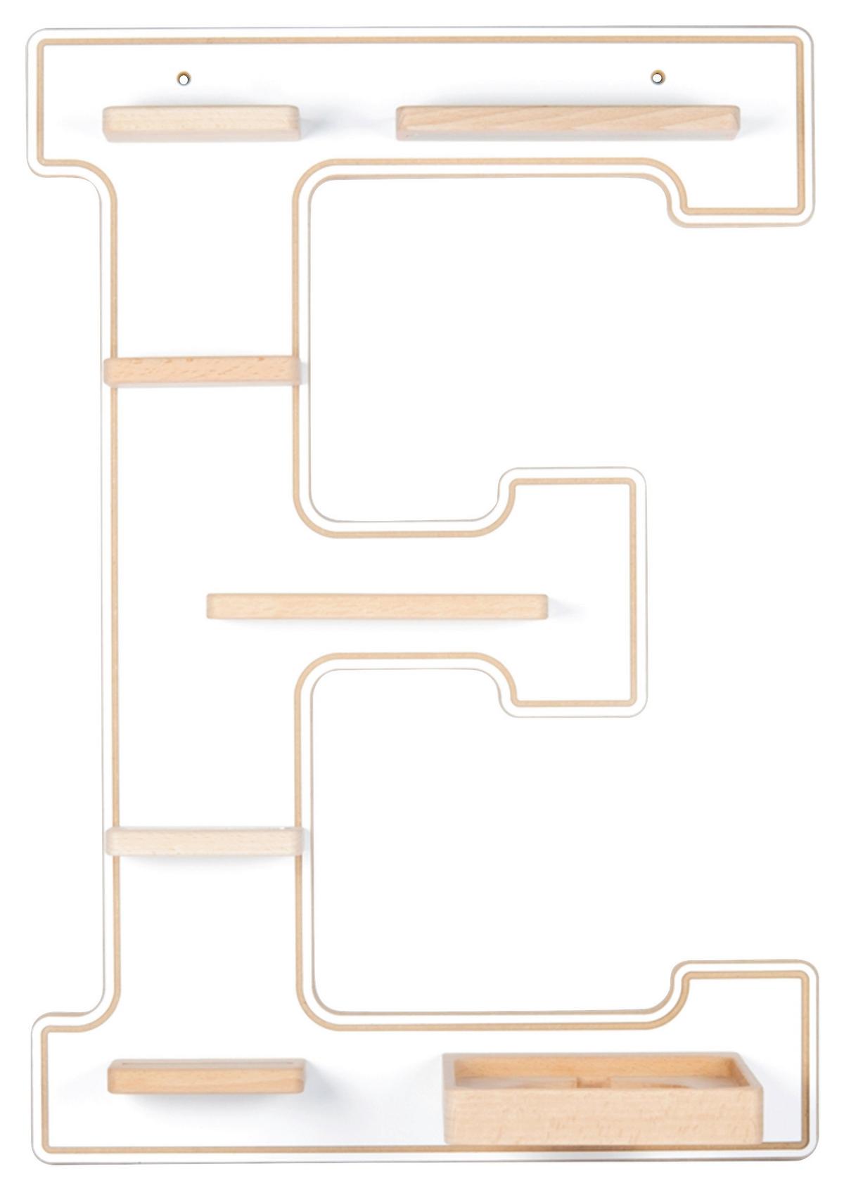 Kinderregal Boarti Weiß B: 38 cm - Weiß, MODERN, Holzwerkstoff (38/54/19cm) - MID.YOU