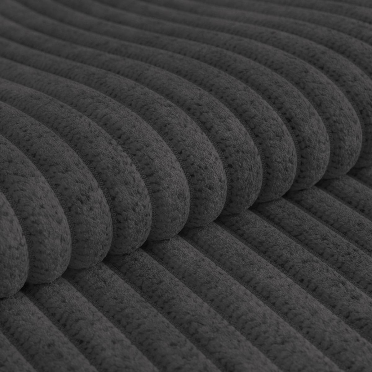 Ecksofa Gemini Schwarz, B: 312cm - Chromfarben/Schwarz, KONVENTIONELL, Textil (312/234cm)