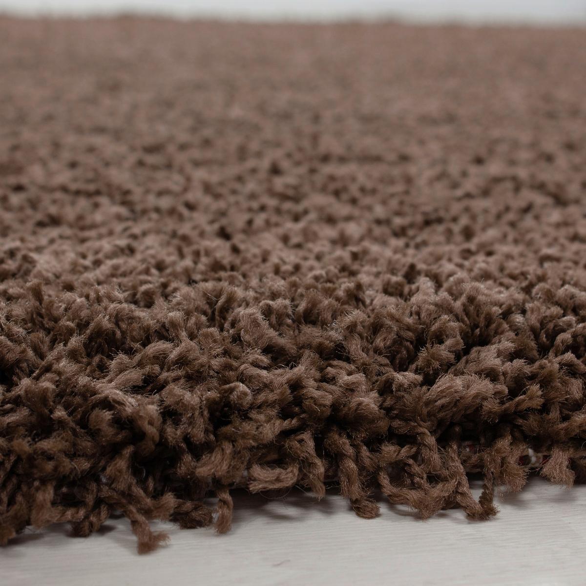 Hochflor Teppich Braun Dream 80x150 cm - Braun, KONVENTIONELL, Textil (80/150cm) - Novel